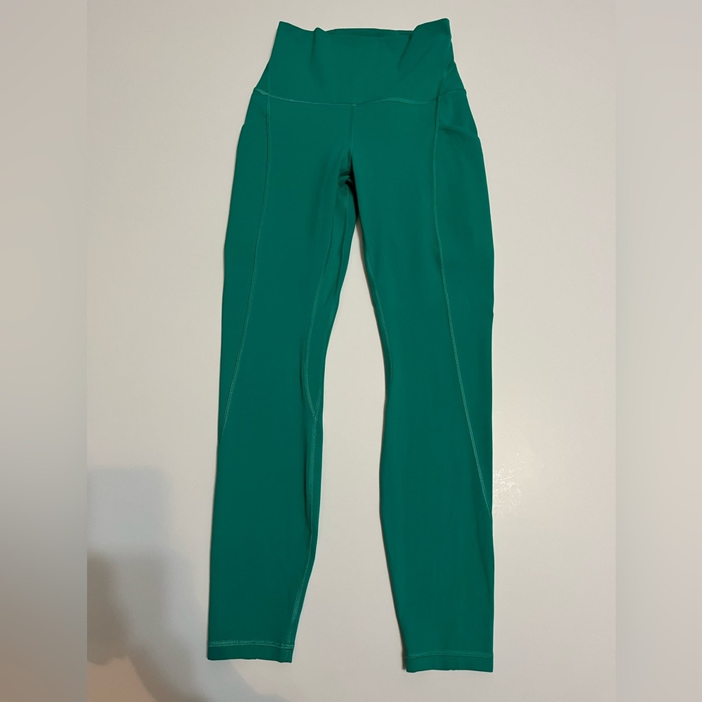 lululemon athletica Align High-Rise Pant With Pockets 25” Kelly Green -Size 4 - Picture 3 of 8